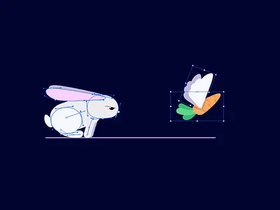 Easter Is Loading | UI Motion Graphics | Animated Easter Bunny 2d animation animation branding bunny carrot design easter graphic design illustration motion design motion graphics svg animation svgator ui uiux web design