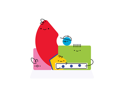 Geometric Characters | Loading Animation | UI/UX Design animation branding character design geometric characters graphic design illustration loading animation motion graphics svg animation svgator ui uiux web design