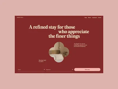 Boutique hotel web design concept art direction design digital design figma graphic design layout typography ui ux uxui web design webdesign website