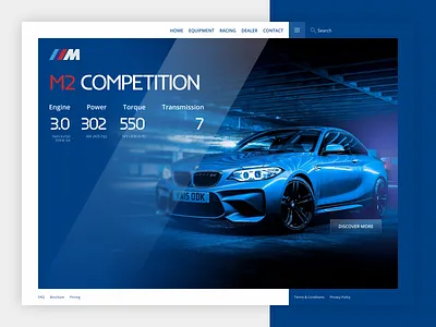 BMW M2 Competition Web Page Concept concept design ui web website