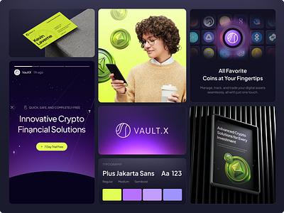 Branding, 3D for Crypto - VaultX app logo brand guidelines brand identity branding design graphic design graphicdesign logo logo design logo designer logo ui marketing packaging poster visual identity web marketing