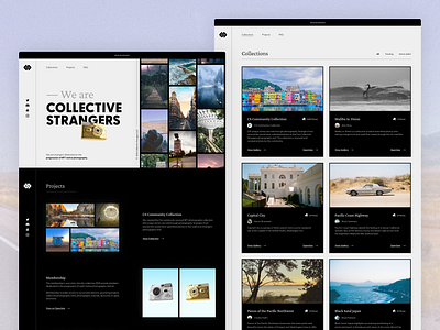 Collective Strangers Website Redesign branding modern nft photography ui ui design ux design web design web3 website design