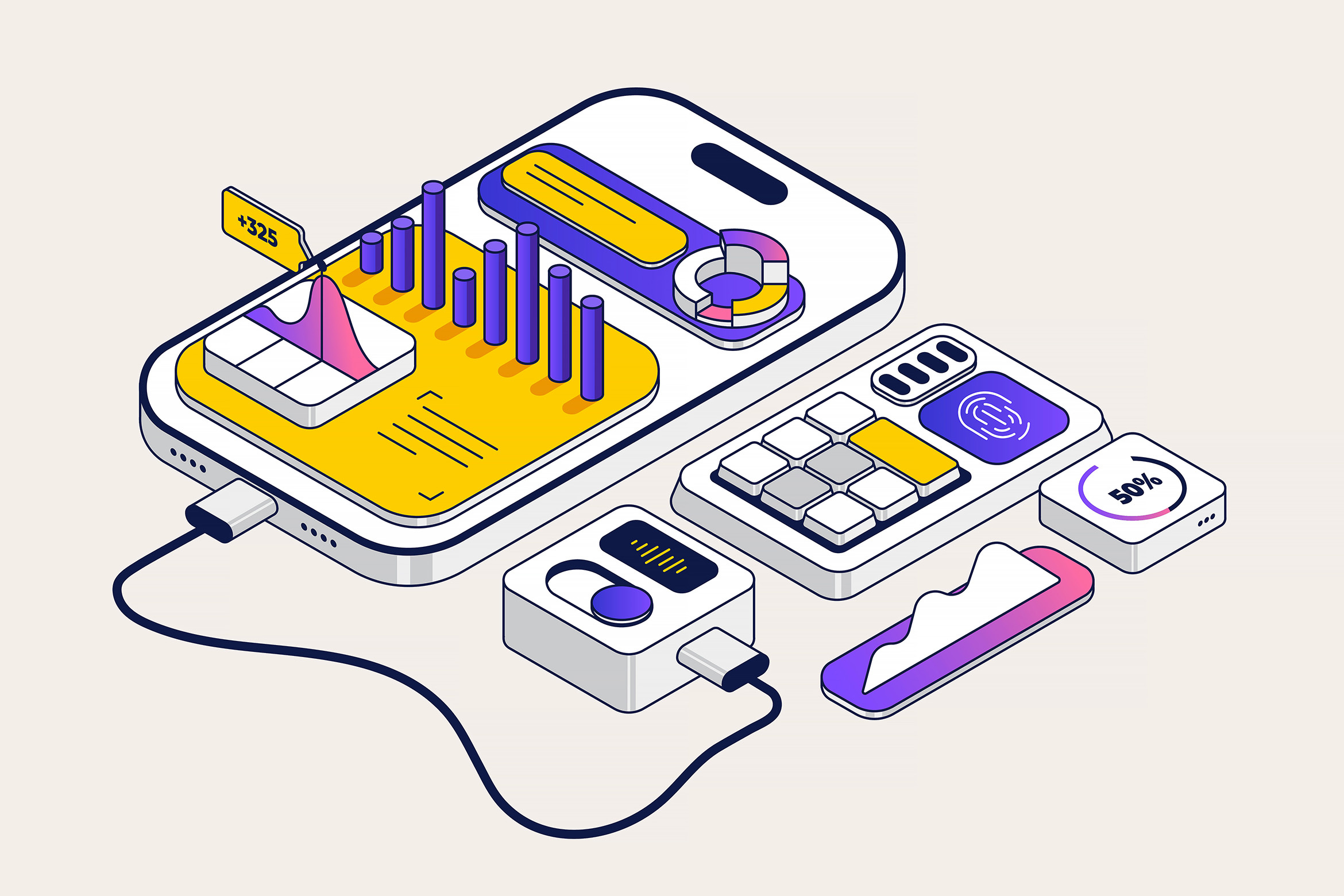 Example of Custom Isometric Illustrations 