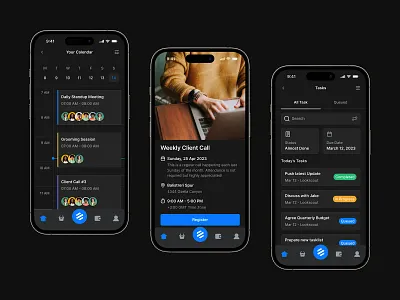 Mobile Calendar - Lookscout Design System android calendar dark design design system figma ios lookscout mobile modern responsive ui