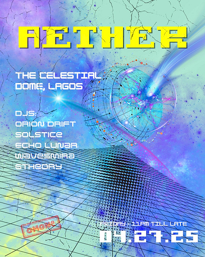 Rave flyer graphic design ui