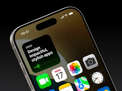 Year Goal Widget dark energy goals home screen homescreen ios iphone magic positive progress ui widget