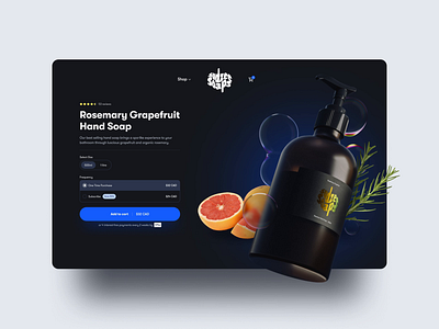 Soap Brand E-Commerce Website 3d 3d design animation branding cinema 4d corona design graphic design illustration logo motion graphics product redshift rendering shopify ui