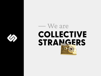 Collective Strangers rebrand - logo and wordmark lockup brand brand design brand identity branding design logo logo design minimal modern monoline nft photography web3