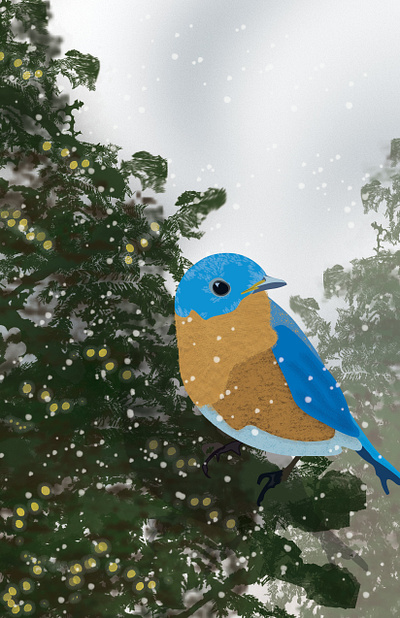 Blue Bird adobe art brushes color illustration photoshop
