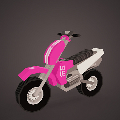 Motocross Bike Voxel 3darr minecraft voxel voxel art