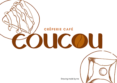 Coucou crêperie - Branding and merch branding canva design graphic design illustration logo merchandising restaurant
