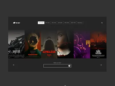 DailyUI #3 - Horror Movie Recommendation Platform aftereffects ai animation design figmaanimation graphic design interactions jitter landingpage microinteractions motion graphics rive streaming streaming site ui uianimation ux website website design