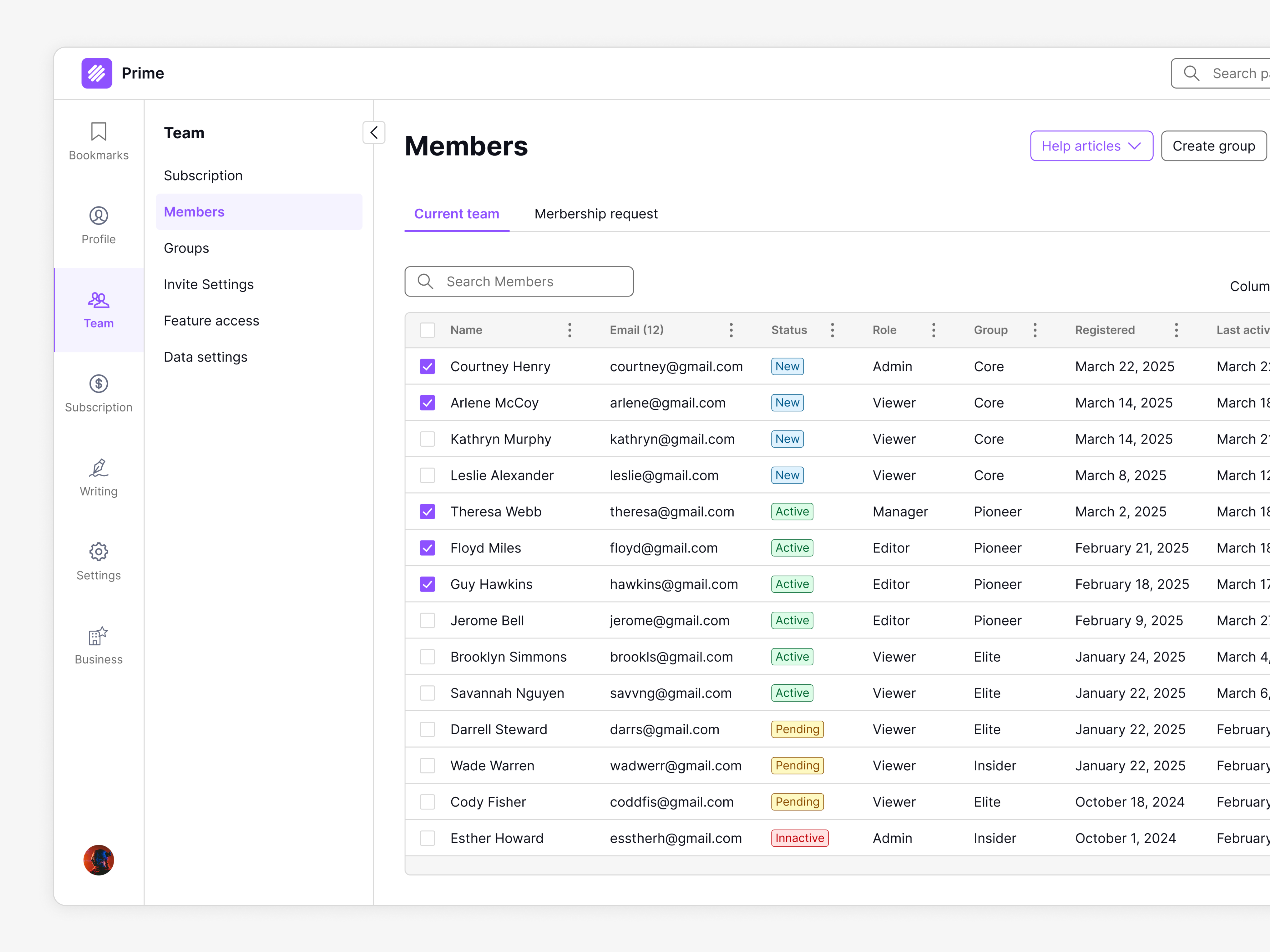 Invite Members Dashboard appdesign branding dashboard invite members webapp webdesign website