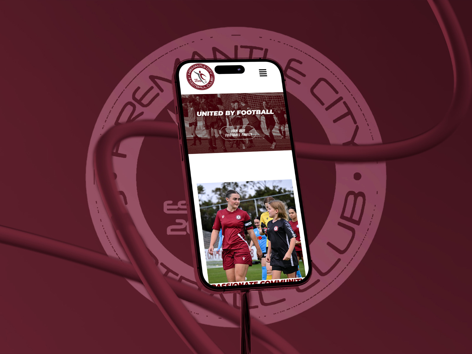 Fremantle City FC Web Development branding sports club website web design webpage wordpress