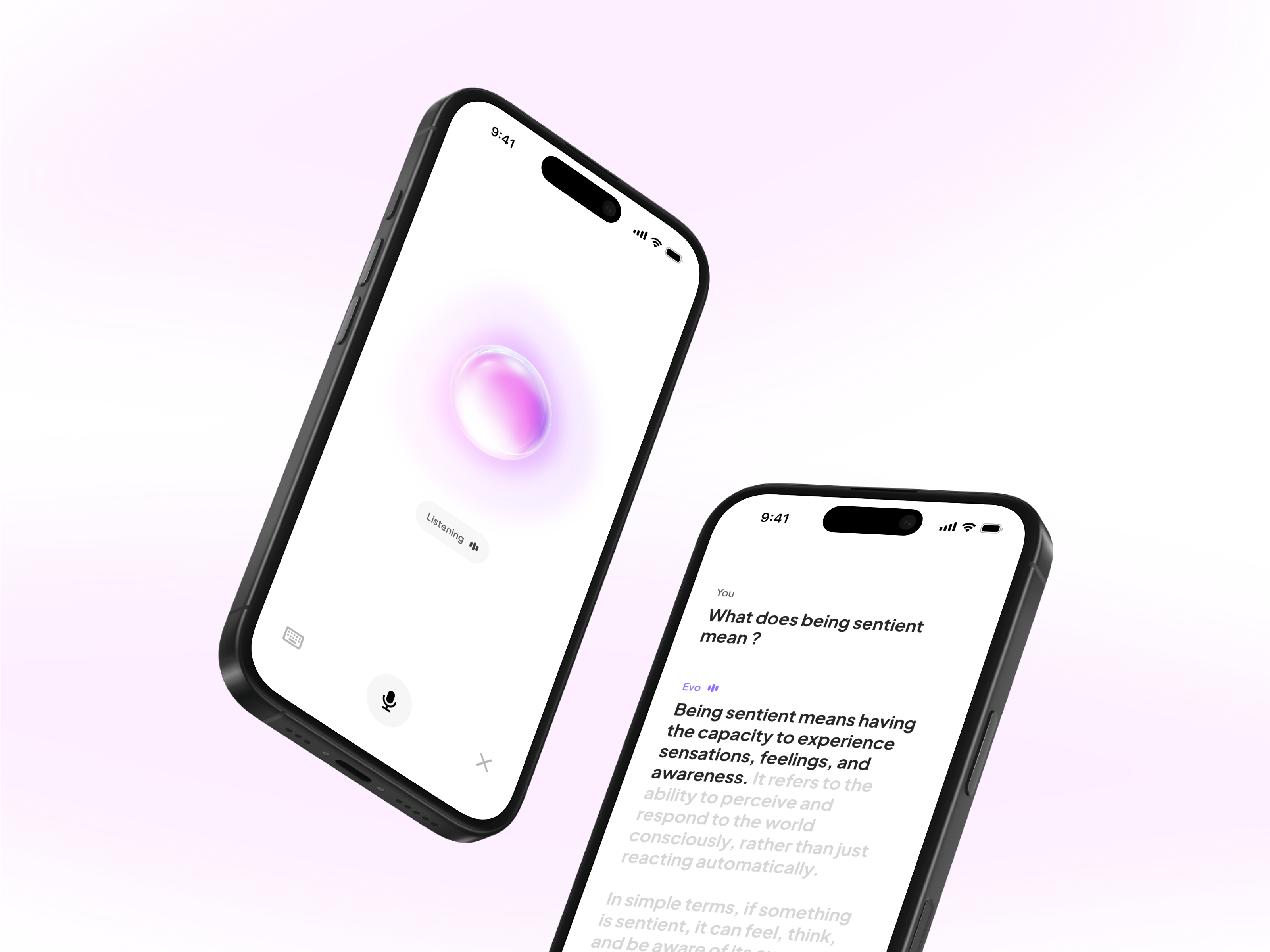 AI Assistant ai chat assistant chatbot mesh gradient minimal ui siri ui design voice chat