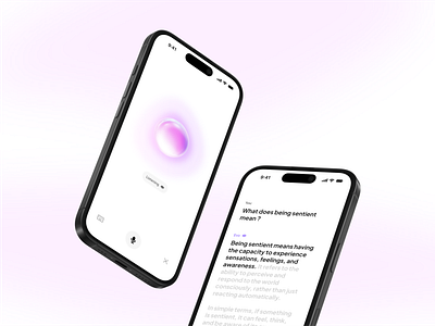 AI Assistant ai chat assistant chatbot mesh gradient minimal ui siri ui design voice chat
