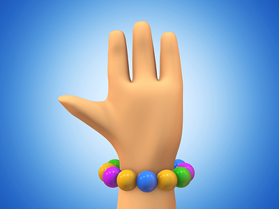 3D Gesture of Peace 3d animation clean design emoji finger hand like peace render soft