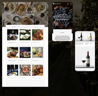 Provinum - Leading high end wine importer (Website) black clean dark drink food landingpage minimal minimalistic ui website wine