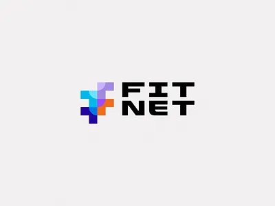 Fitnet.ro Logo Design abstract cajva colorful f fit fitness fitnet gym industry interenet logo monogram sport