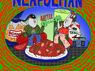 napolitan branding character design food graphic design illustration vector
