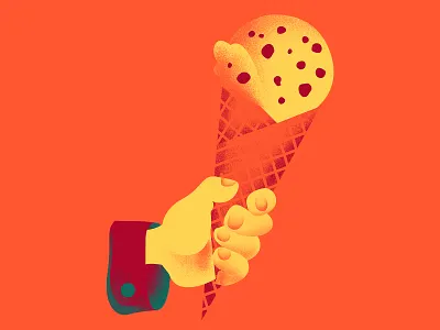 Ice cream - food illustration branding food ice cone ice cream illustration ilustracja ilustracja cyfrowa jedzenie polish illustration