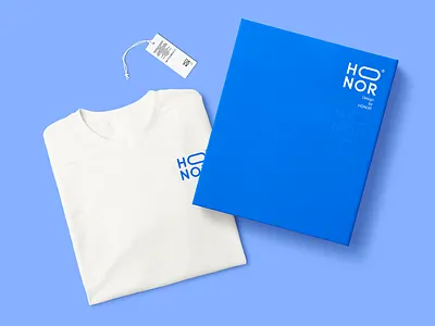 HONOR T-shirt & Packaging Box Design app application branding clothing color cotton icon illustration logo packaging box t shirt tag ui ux wear