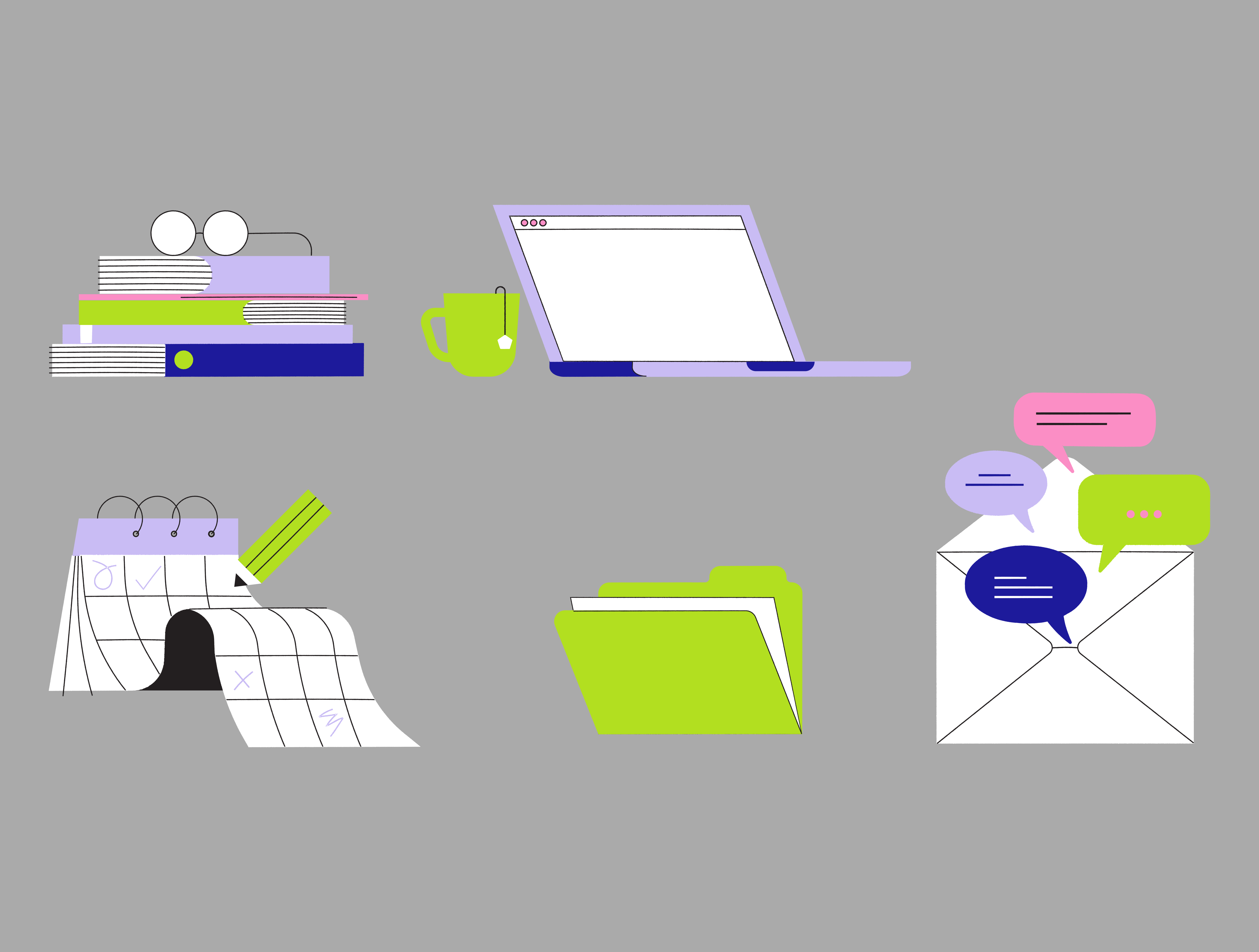 Cooperate Office Icon Illustration Set adobe illustrator design flat illustration graphic design illustration natalieadkins vector