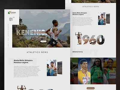 Ethio Athletics Federation Website – Modern UI/UX Concept ethiopia graphic design logo ui