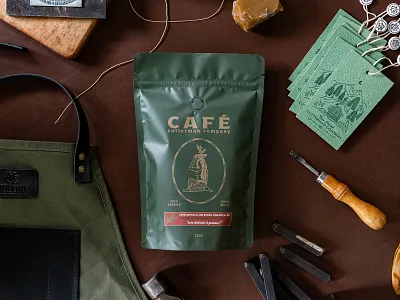 "Coffee for contemplation"| Package badge branding coffee design graphic design illustration lettering logo package