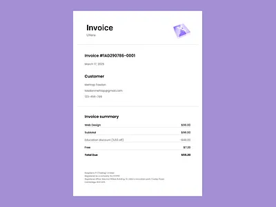 Daily UI #046 - Invoice app design ui uix101 ux uxui