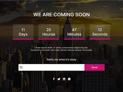 Daily UI #048 - Coming Soon app design ui uix101 ux uxui