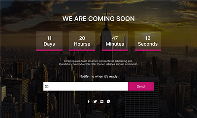 Daily UI #048 - Coming Soon app design ui uix101 ux uxui