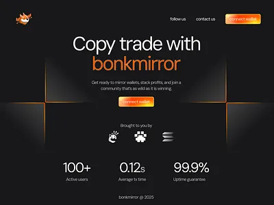 Bonkmirror homepage design