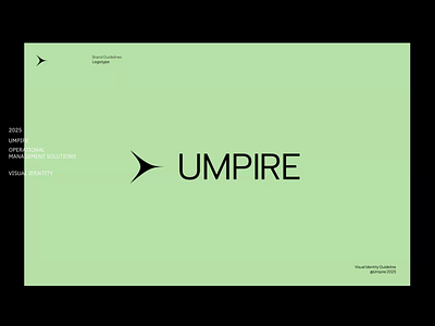 Umpire branding 🫶 black logo brand guide brand guidelines brand identity brand sign brandbook branding clean logo graphic design identity logo logo design motion graphics simple logo visual identity
