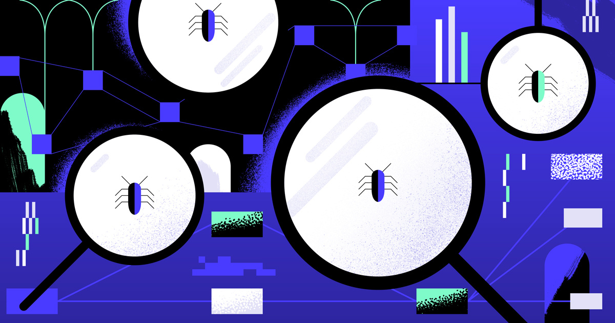 Debugging Tool app blog branding bug debug design editorial error find flat icon illustration magnifying glass tech texture tool ui vector