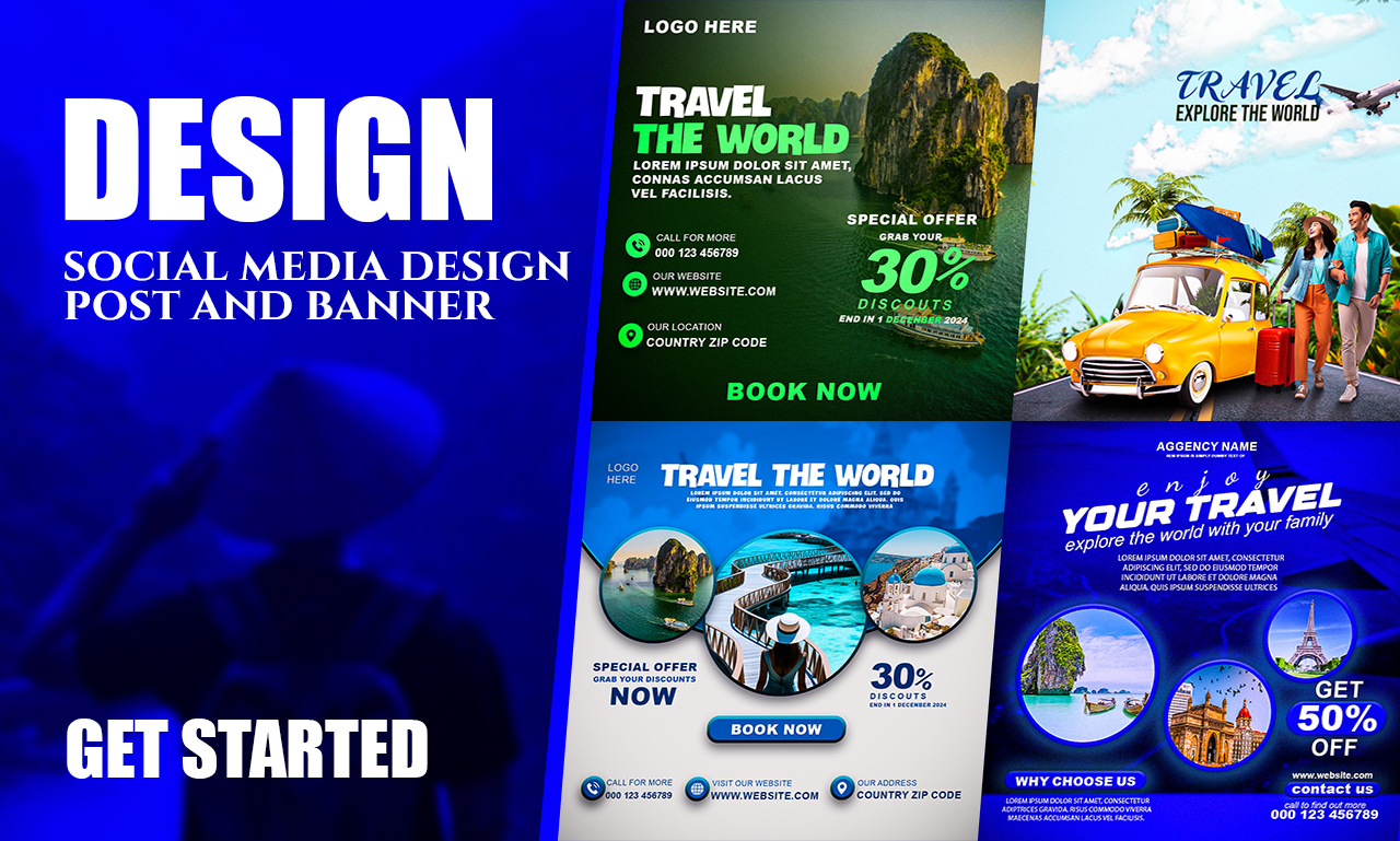 Example of Unique Social Media Posts And Banner