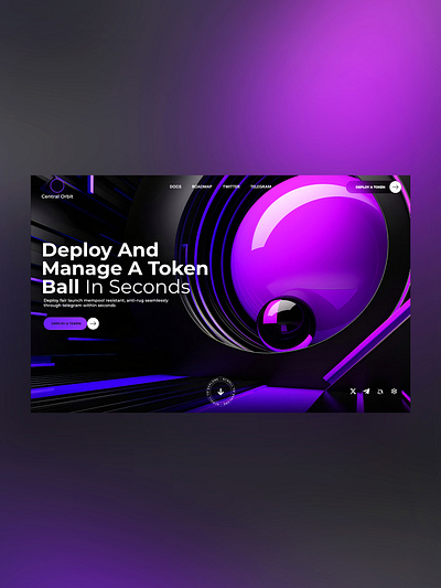 Central Orbit Web Ui Landing Shot blockchain branding crypto design graphic design illustration photography ui ui design ux ux design web design