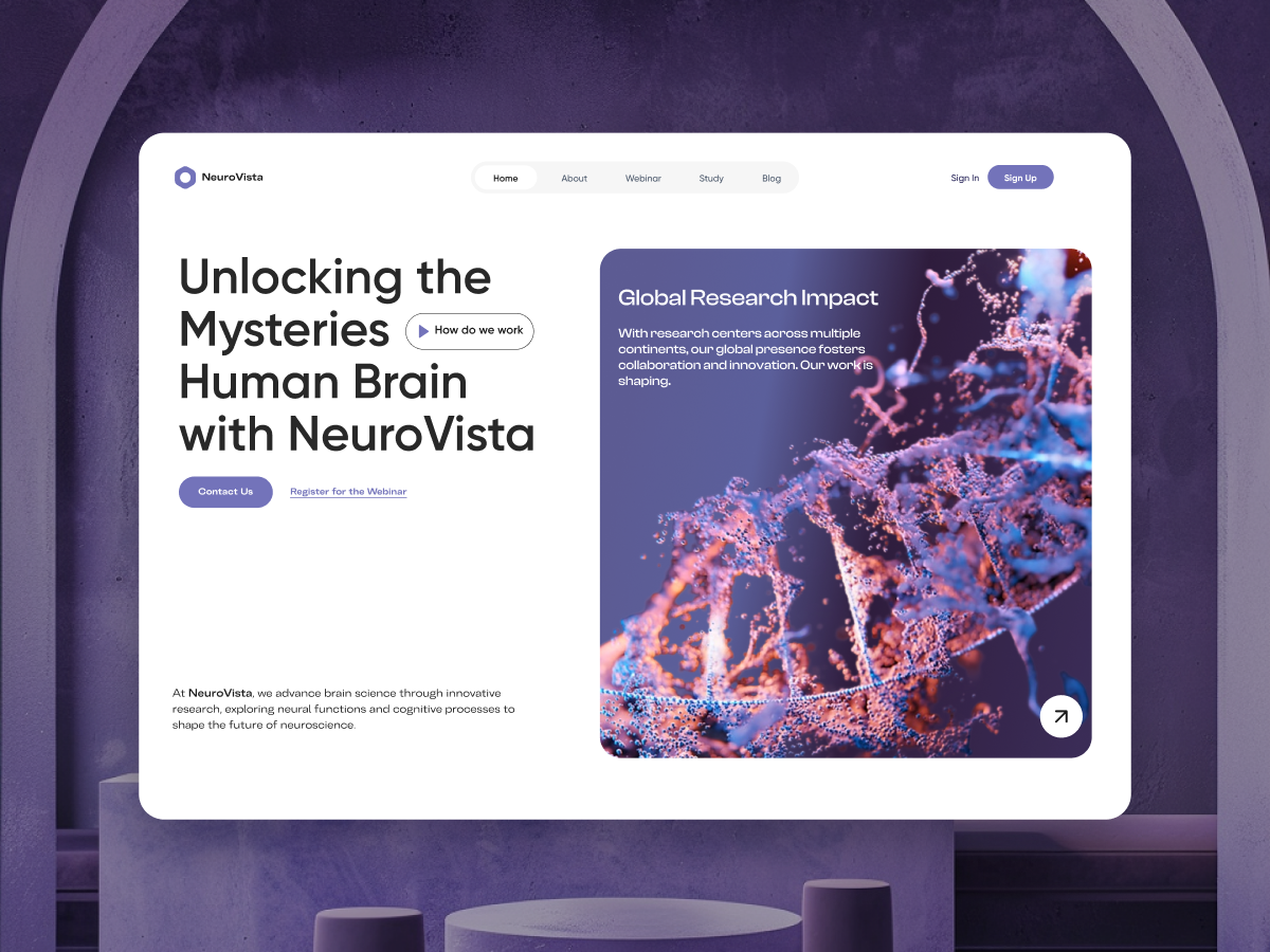 Virtual Event Hero Section - NeuroVista 2025design branding design figma herosection illustration landingpage logo trending ui uiux userinterface ux viral visual design