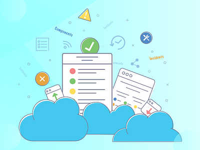 StatusPage_Illustration banner illustration monitoring status status page