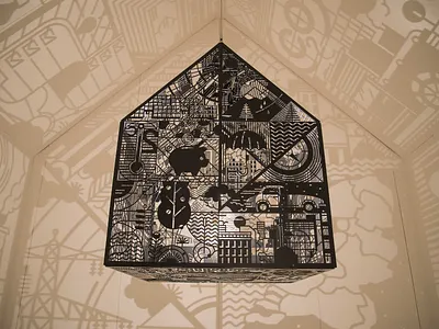 ABN AMRO - Mission 2030 - Installation shot 1 abn amro agency art artwork bank concept craft creative dutch graphic design icons illustration installation lasercut light museum shadow sustainable vector wooden