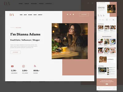 WordPress Food Blogger Landing Page Design business website ecommerce ecommerce website elementor elementorpro landing page medical website online store pagebuilder webdevelopment website website development websitedesign wix wocommerce wordpress