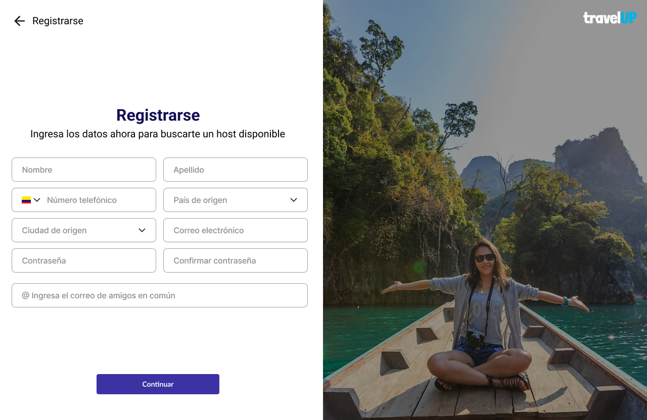 Onboarding Travel arbnb introducen map onboarding register ux