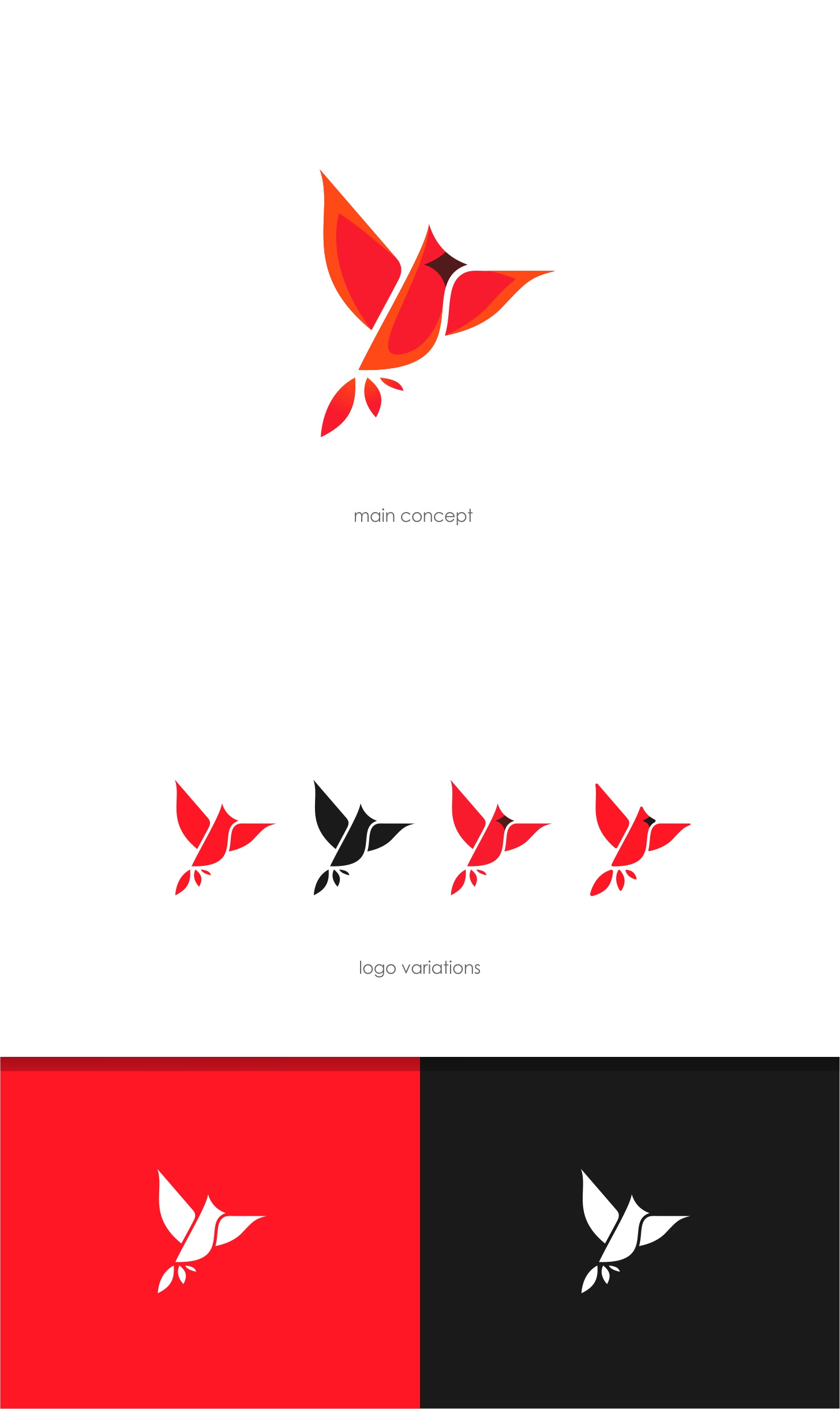 Cardinal bird abstract logo bird bird logo branding canada cardinal cardinal bird cardinal logo creative design logo minimal simple