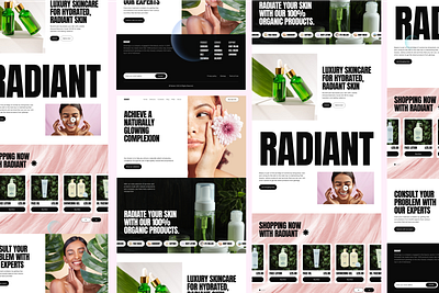 Skincare Website Design Concept beauty branding concept dailyui design graphic design landingpage skincare web design