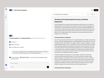 AI Group chat agent ai chat chat gpt clean group group chat llm minimalistic modern platform prompt tech text ui ux web