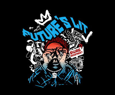 FUTURE'S LIT design graphic design illustration logo typography vector
