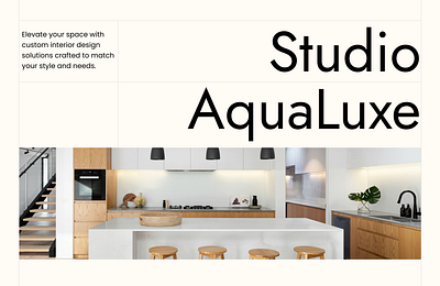 Studio AquaLuxe bathware furniture kitchenware shop store ui ux
