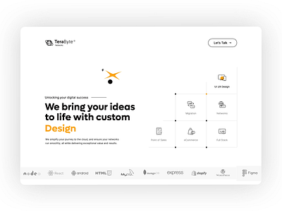 Terabyte - Landing Page animation branding interaction landing motion graphics ui uiux
