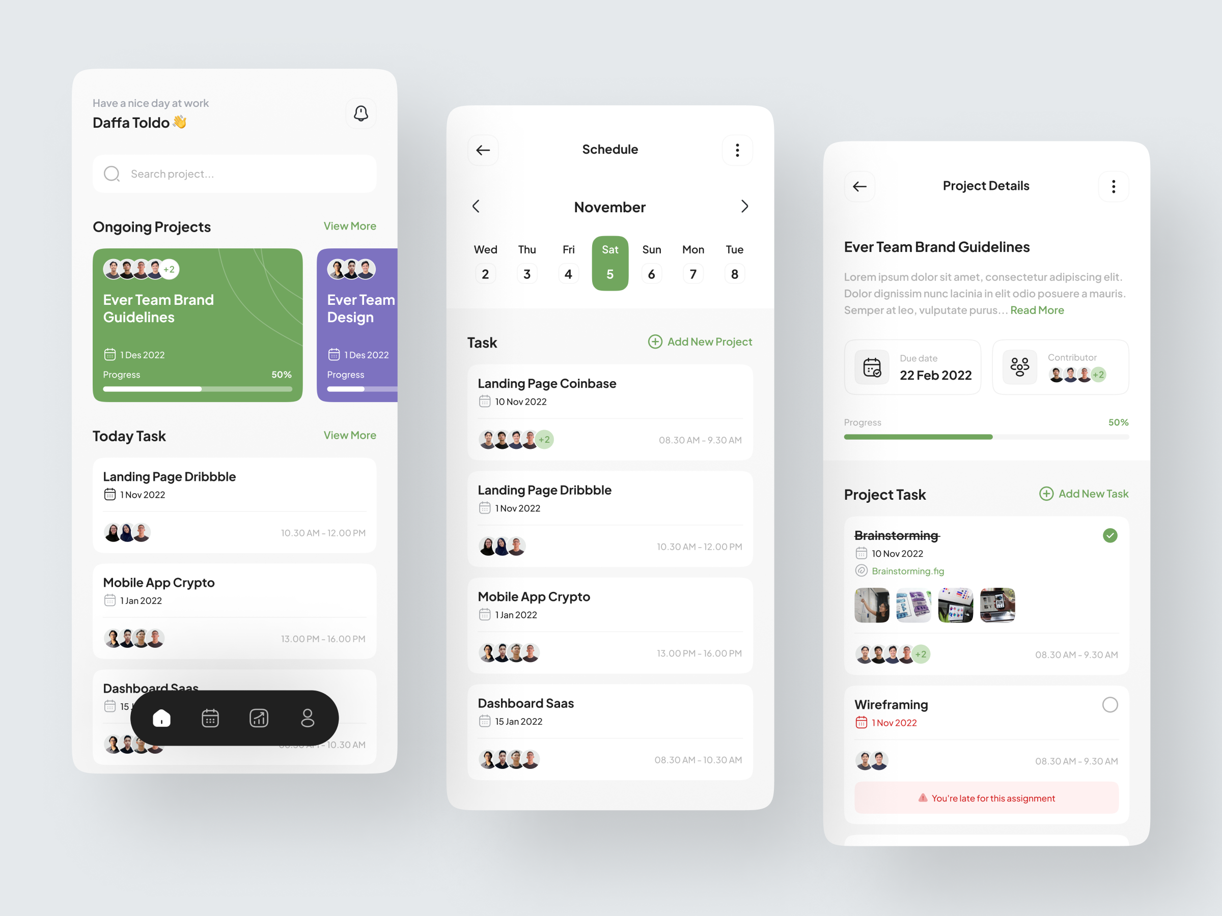 Task Managemenet Mobile App app design light mode mobile mobile app task task management ui ui design uiux