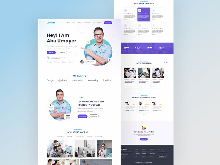 Personal Portfolio Landing Page Template by Md Abu Umayer Sarker on